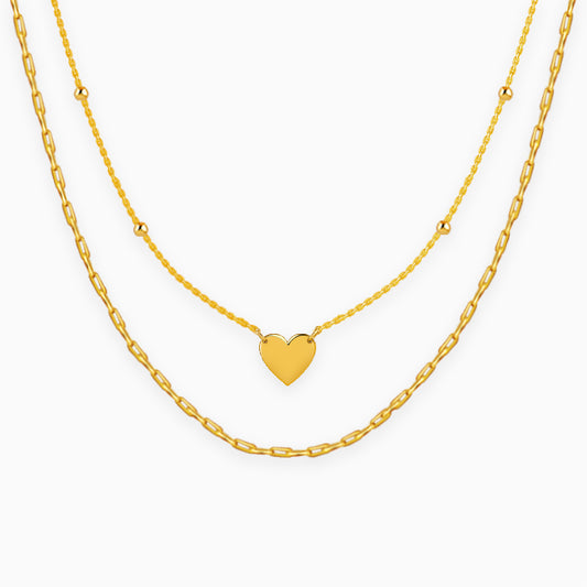 Golden Layered Love Necklace