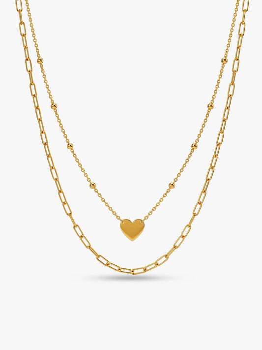 Kriti Sanon Golden Layered Love Necklace