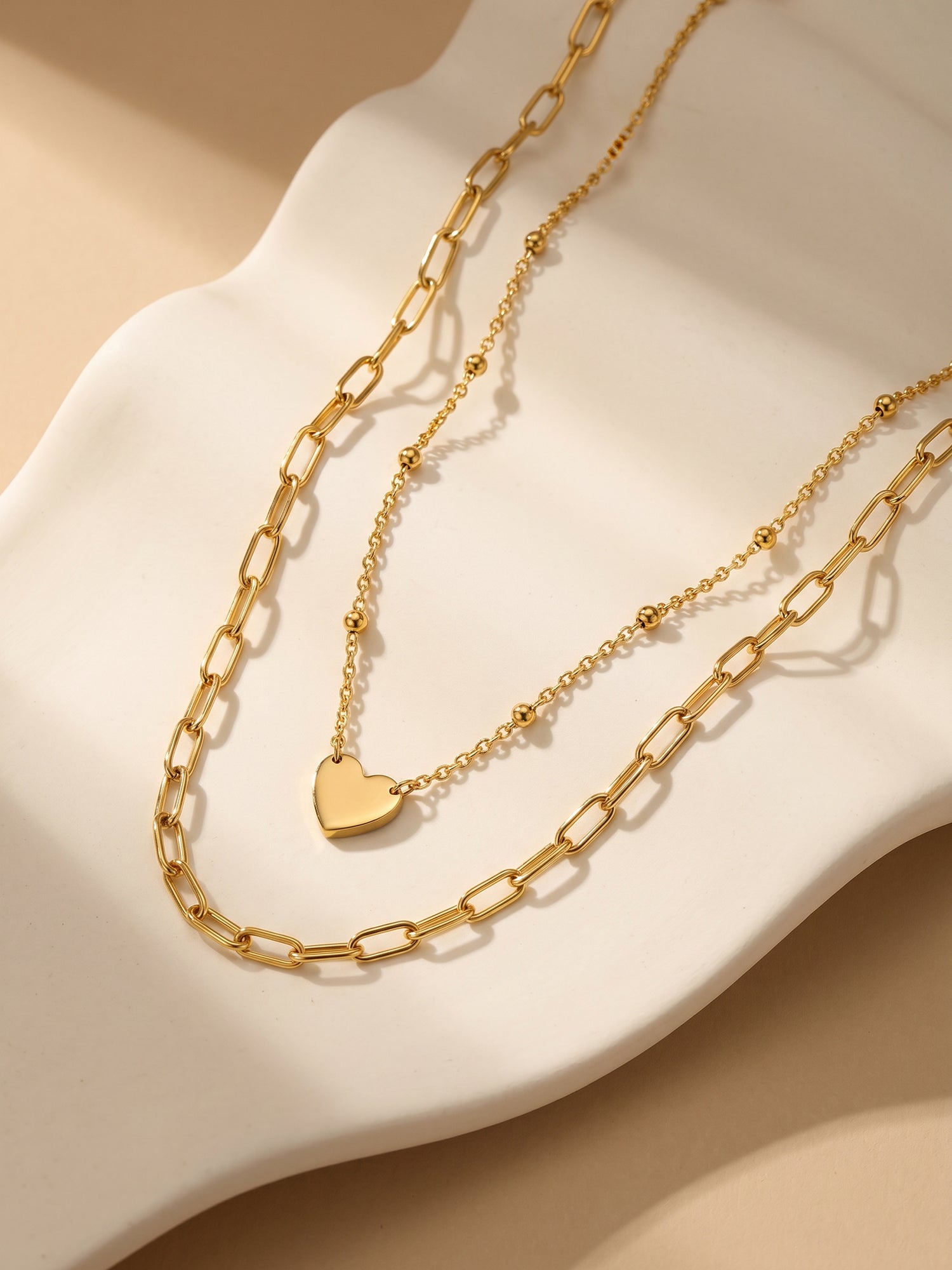 Kriti Sanon Golden Layered Love Necklace