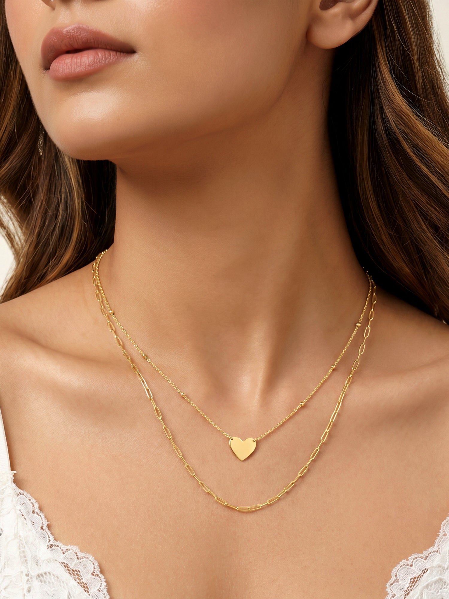 Kriti Sanon Golden Layered Love Necklace