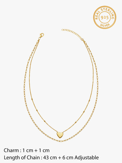 Kriti Sanon Golden Layered Love Necklace