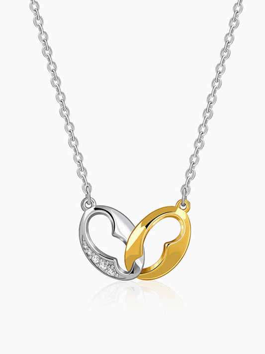 Kriti Sanon Dual Tone Dual Bond Silver Necklace