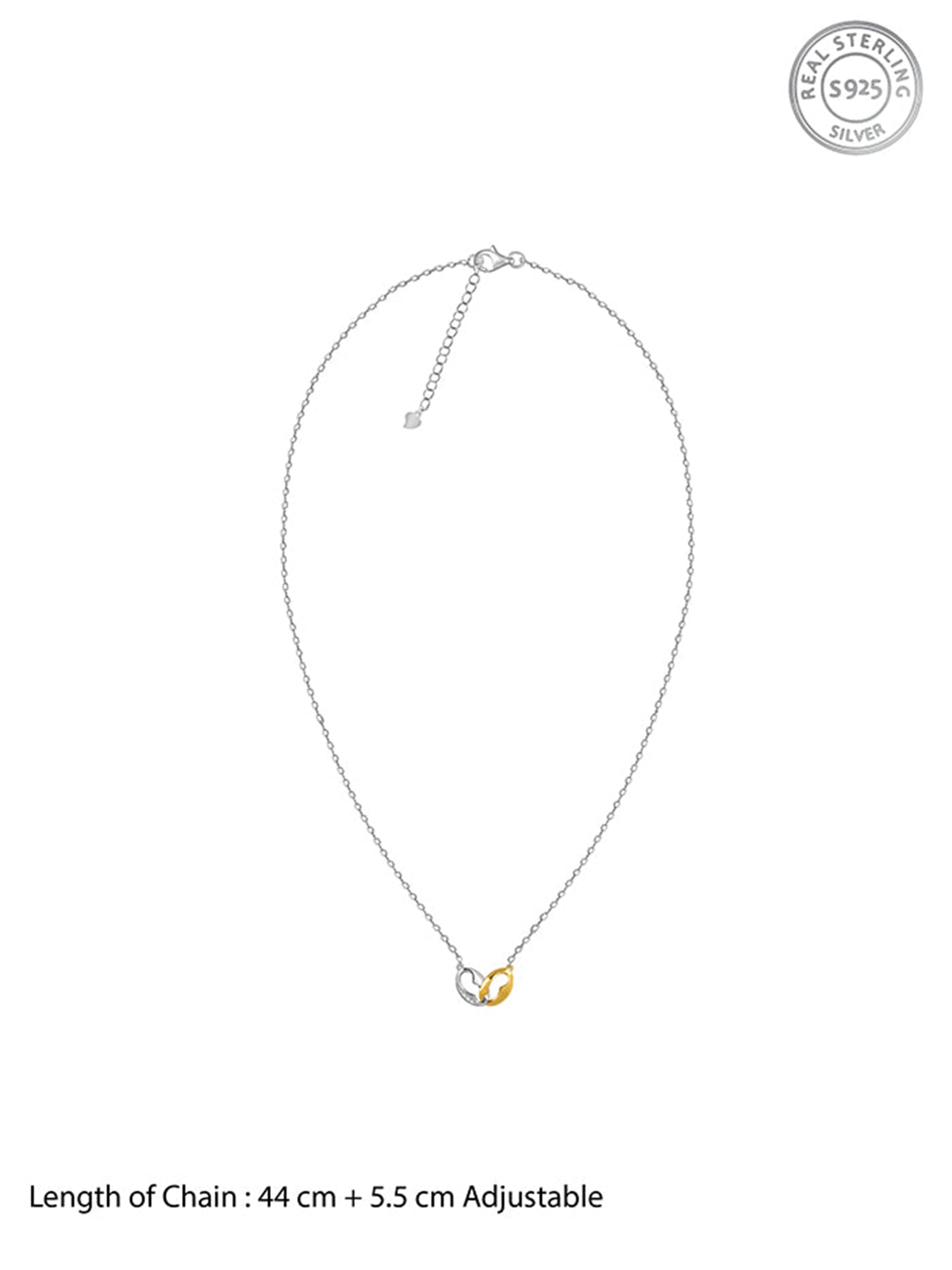 Kriti Sanon Dual Tone Dual Bond Silver Necklace