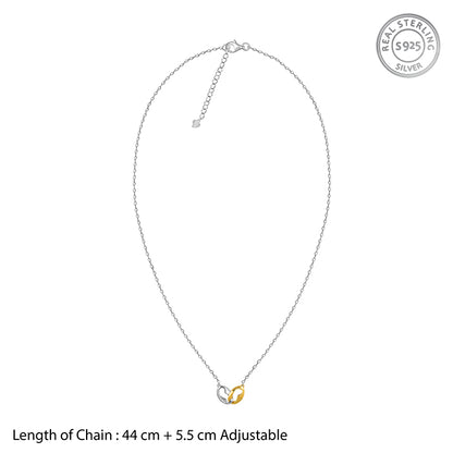 Kriti Sanon Dual Tone Dual Bond Silver Necklace
