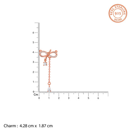 Rose Gold Bow Shine Necklace