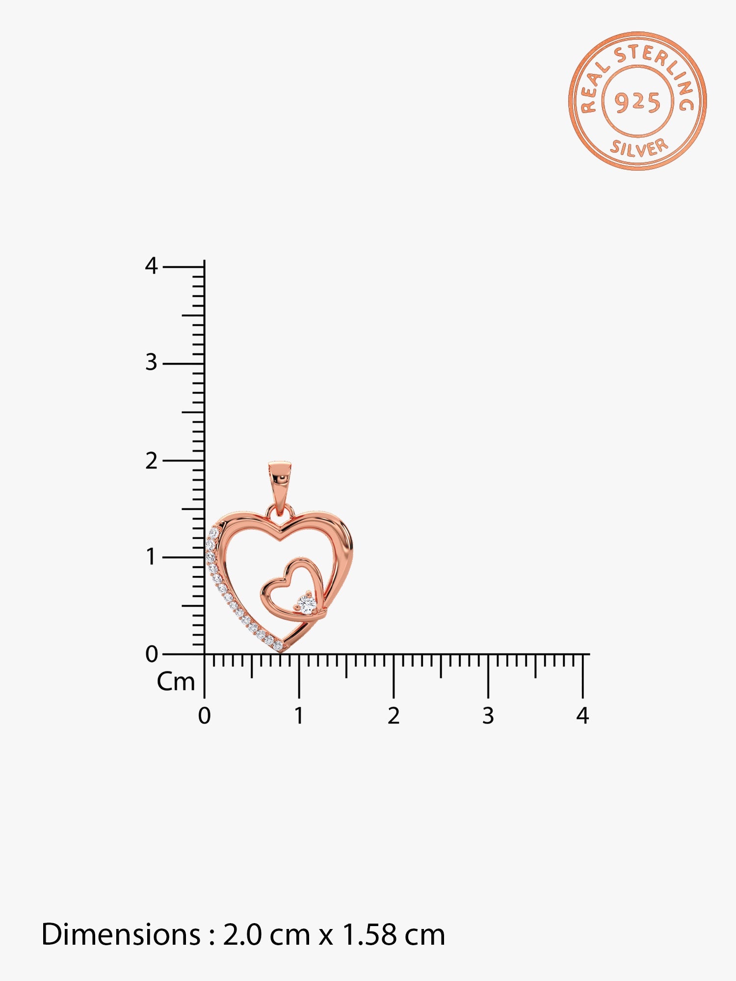 Rose Gold Rose Harmony Pendant With Link Chain