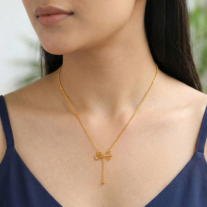 Kriti Sanon Golden Bowtiful Necklace