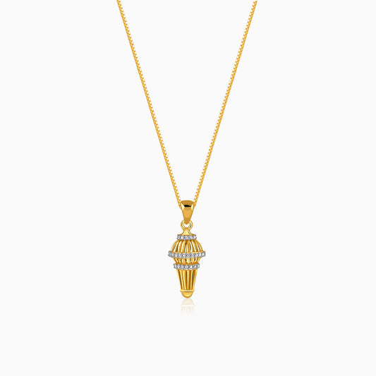 Golden Gadadhari Pendant With Box Chain For Him