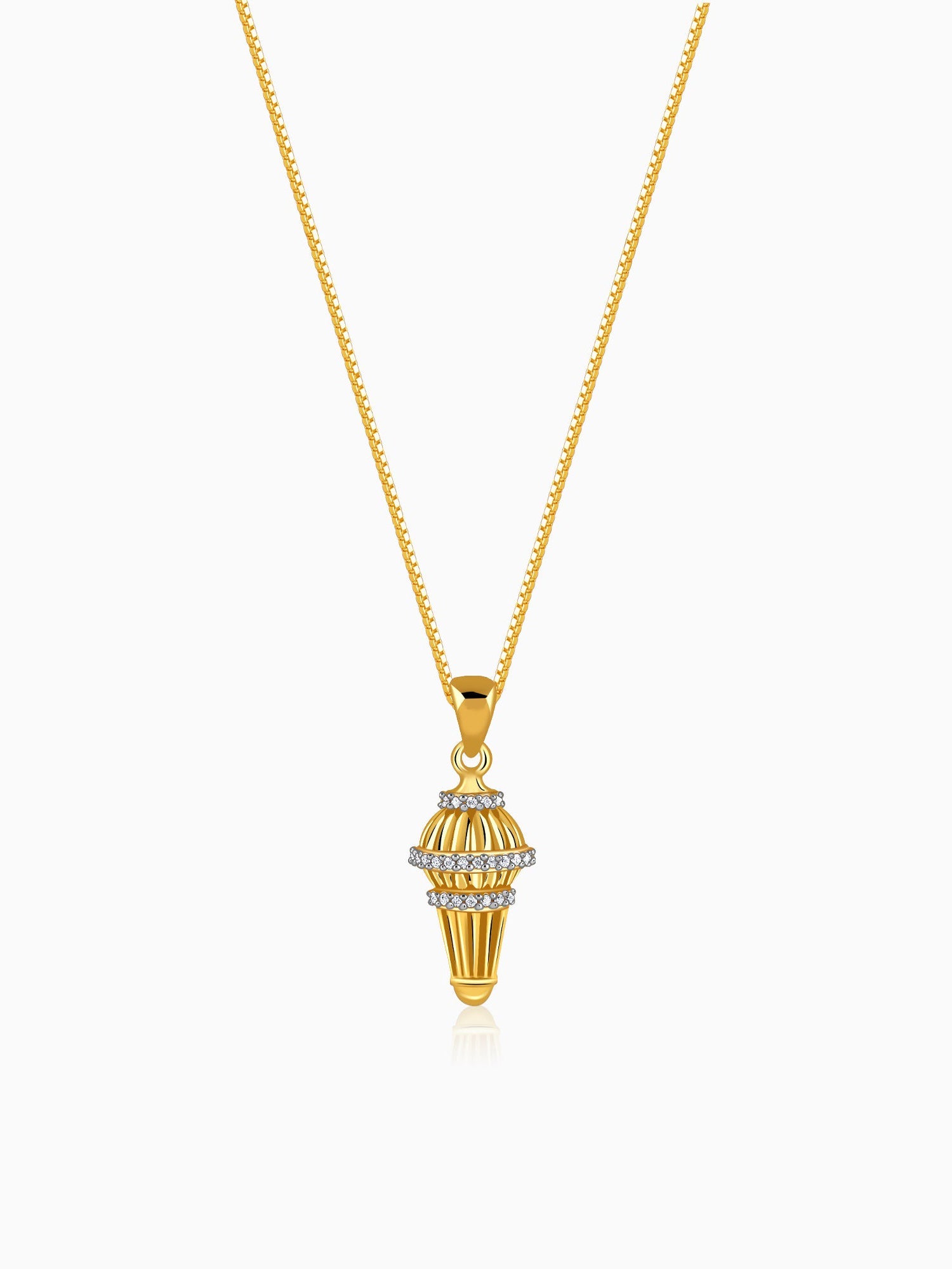 Golden Gadadhari Pendant With Box Chain For Him