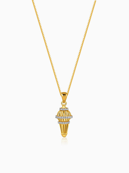 Golden Gadadhari Pendant With Box Chain For Him