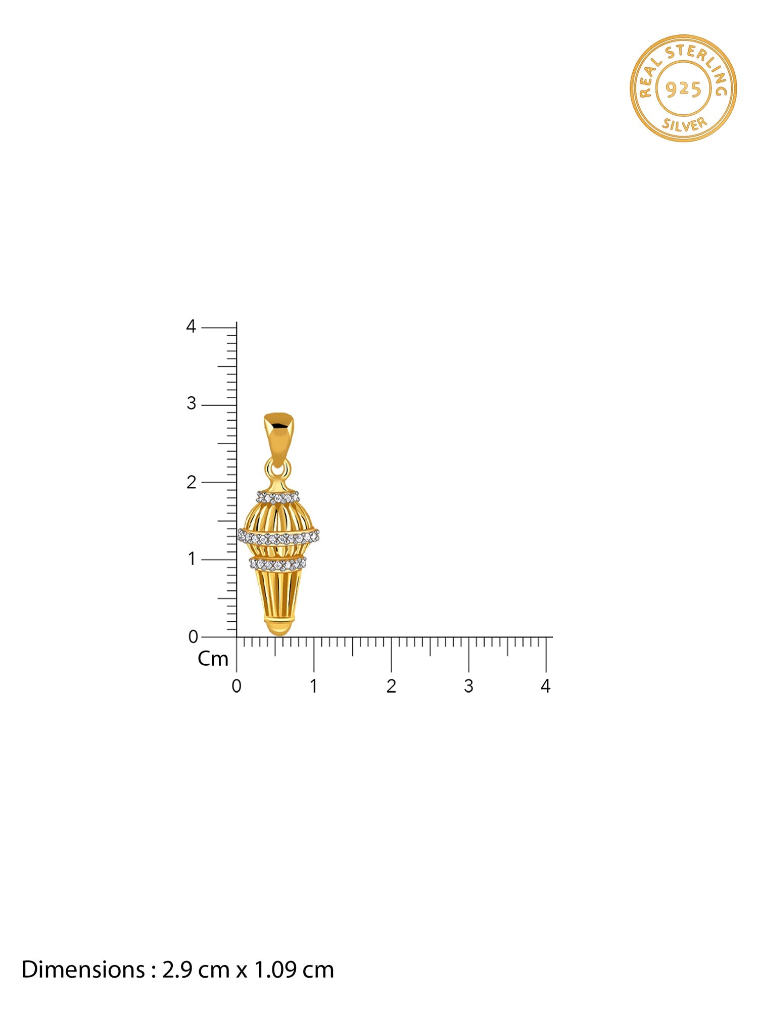 Golden Gadadhari Pendant With Box Chain For Him