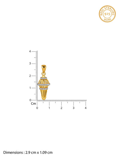 Golden Gadadhari Pendant With Box Chain For Him