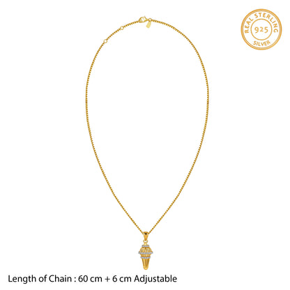 Golden Gadadhari Pendant With Box Chain For Him