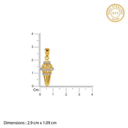 Golden Gadadhari Pendant With Box Chain For Him