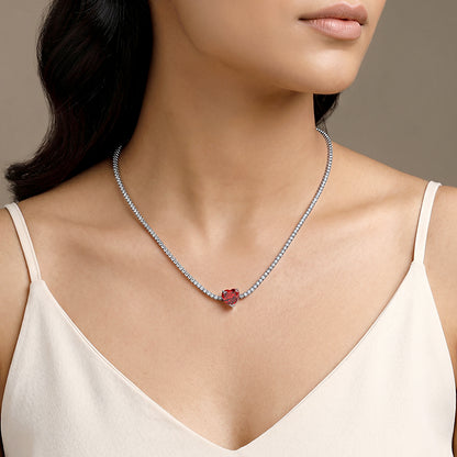 Silver Impressive Heart Necklace