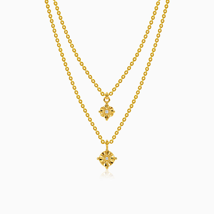 Kriti Sanon Golden Gilded Petal Layered Necklace