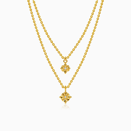 Kriti Sanon Golden Gilded Petal Layered Necklace