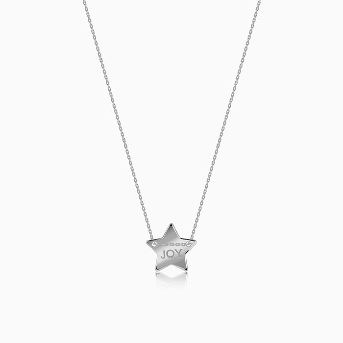 Silver Joy Star Necklace