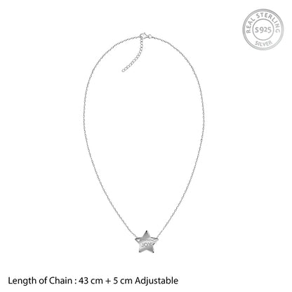 Silver Joy Star Necklace