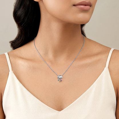 Silver Cloud and Raindrop Necklace
