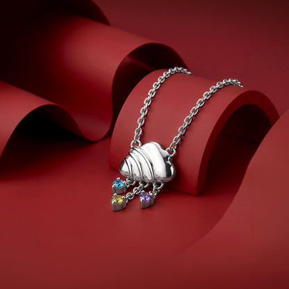 Silver Cloud and Raindrop Necklace