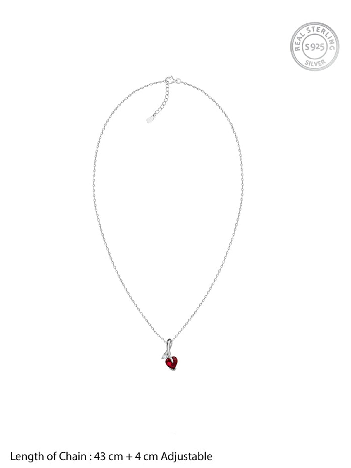 Silver Spring Love Pendant With Link Chain