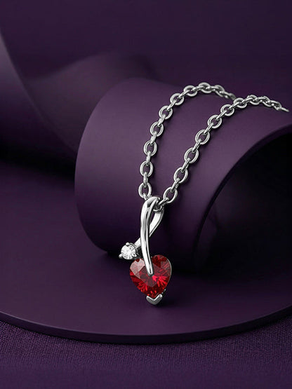 Silver Spring Love Pendant With Link Chain