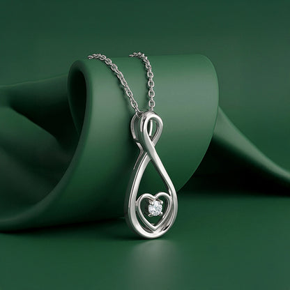 Silver Showing Love Pendant With Link Chain