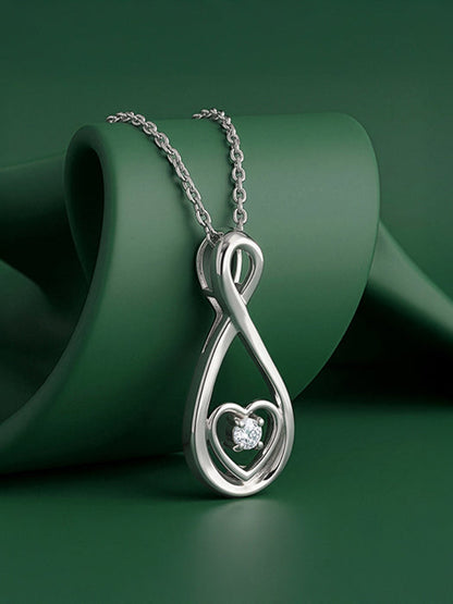 Silver Showing Love Pendant With Link Chain