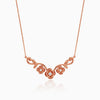 Rose Gold Artsy Floral Necklace