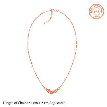 Rose Gold Artsy Floral Necklace