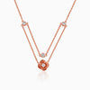 Rose Gold Blossom Layered Necklace