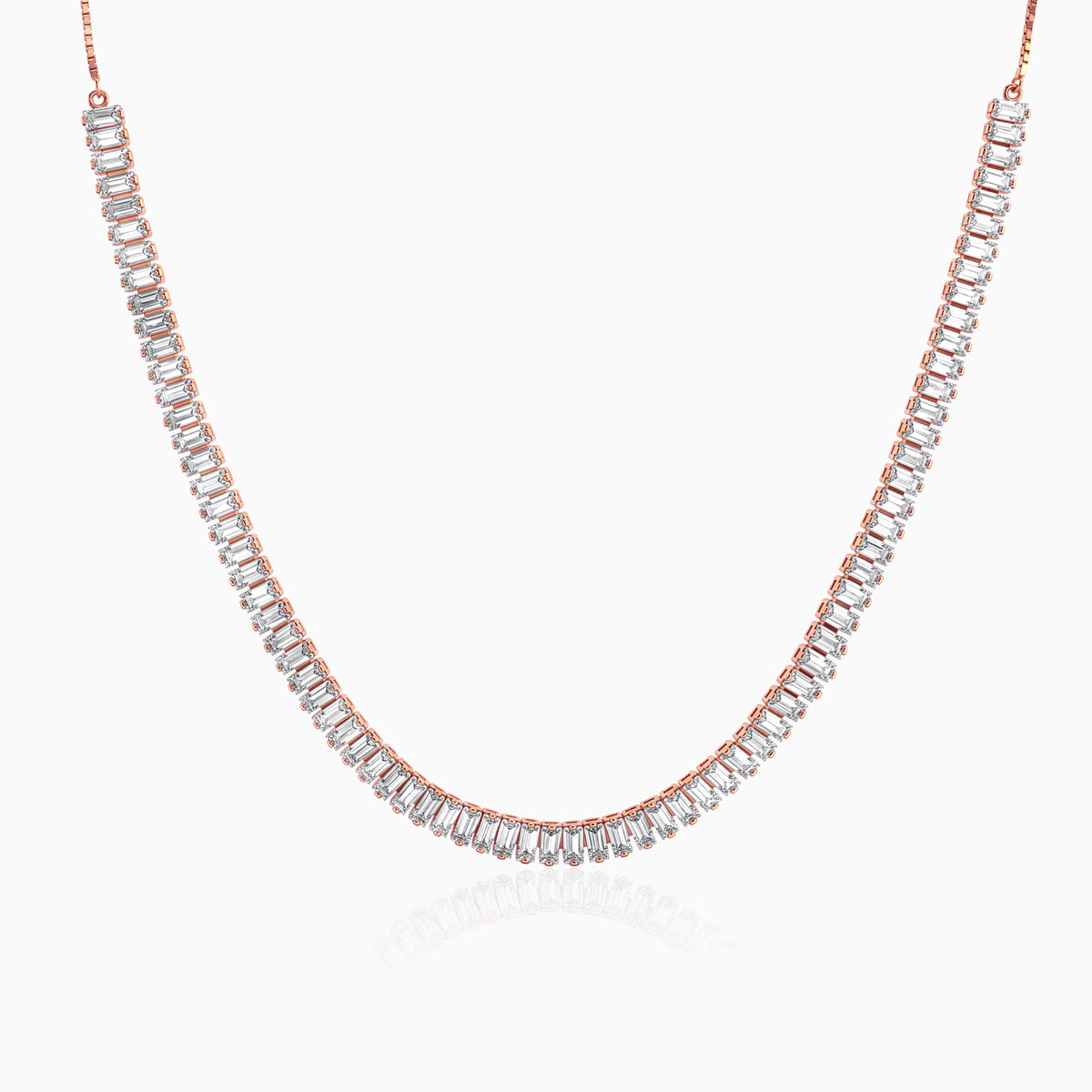 Rose Gold Dazzling Choker Necklace