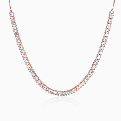 Rose Gold Dazzling Choker Necklace