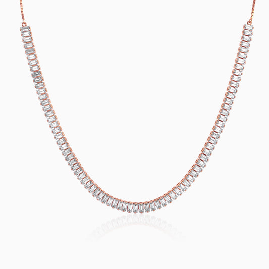 Rose Gold Dazzling Choker Necklace