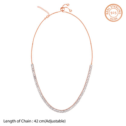 Rose Gold Dazzling Choker Necklace
