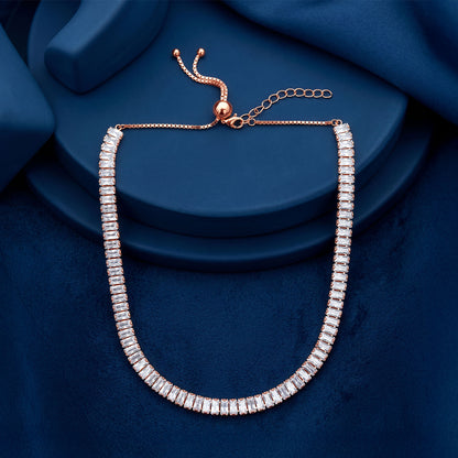 Rose Gold Dazzling Choker Necklace