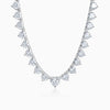 Silver Heart Tennis Necklace