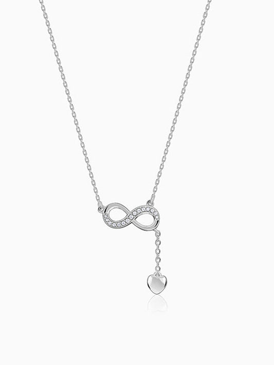Silver Lovely Infinity Necklace