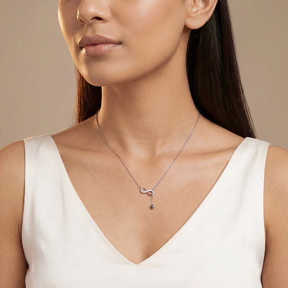 Silver Lovely Infinity Necklace
