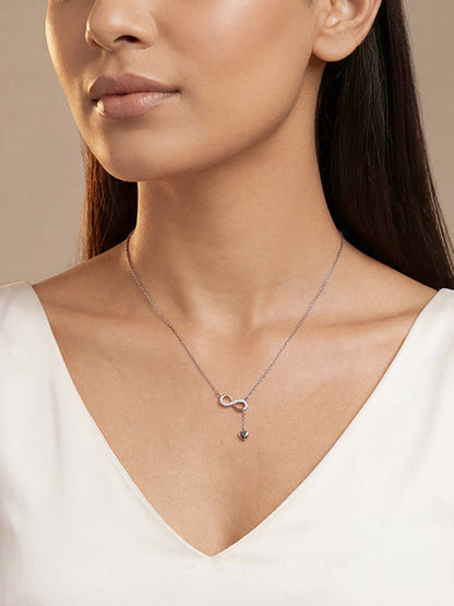 Silver Lovely Infinity Necklace