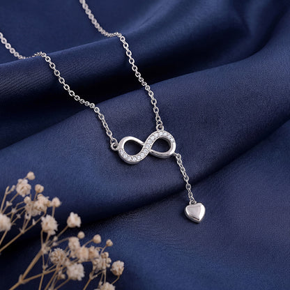 Silver Lovely Infinity Necklace
