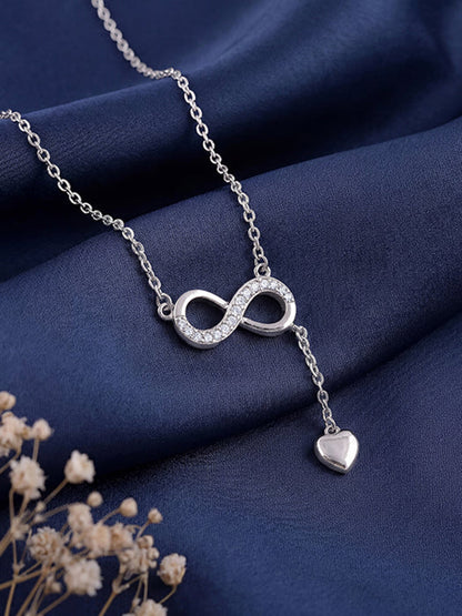 Silver Lovely Infinity Necklace