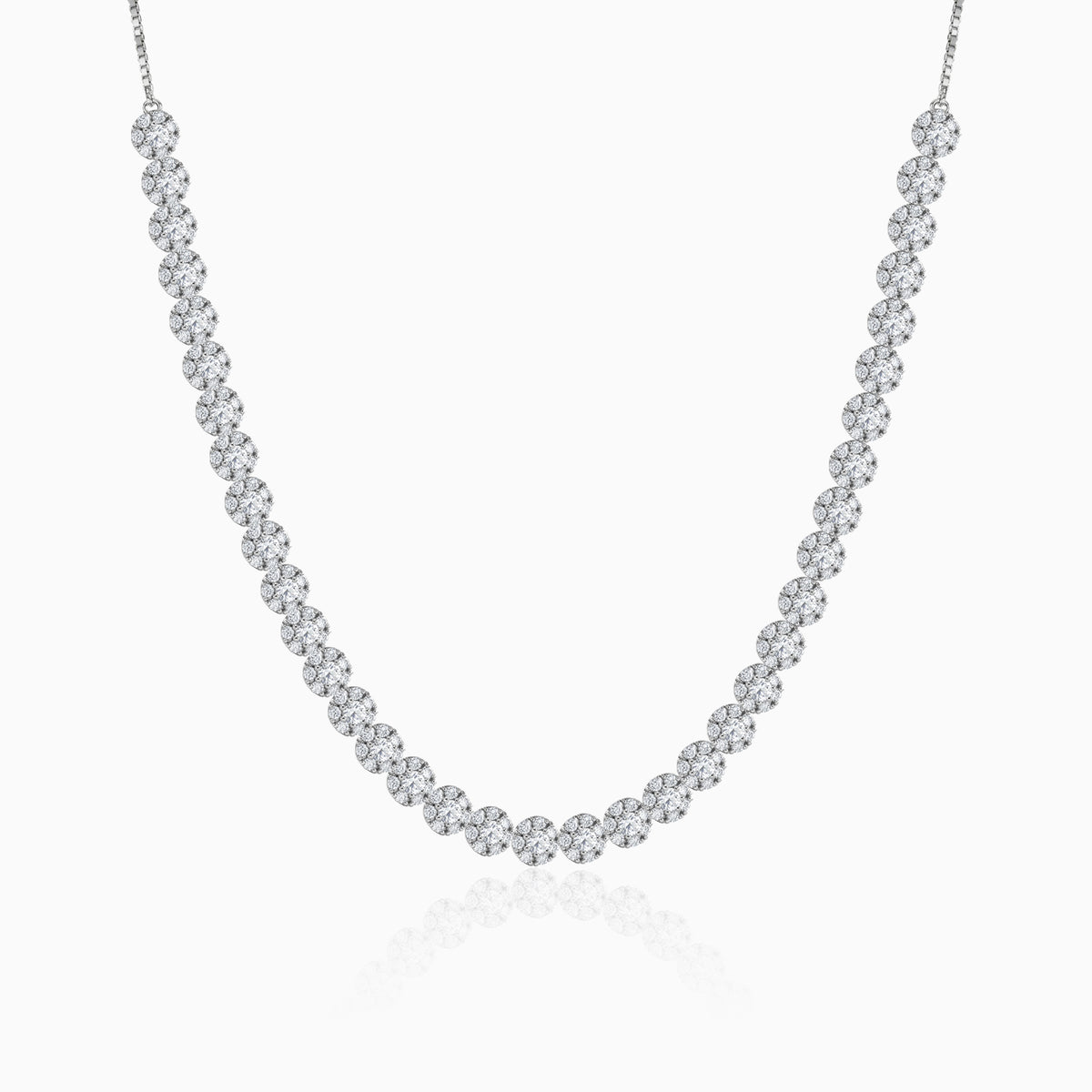Rhodium Luminous Necklace