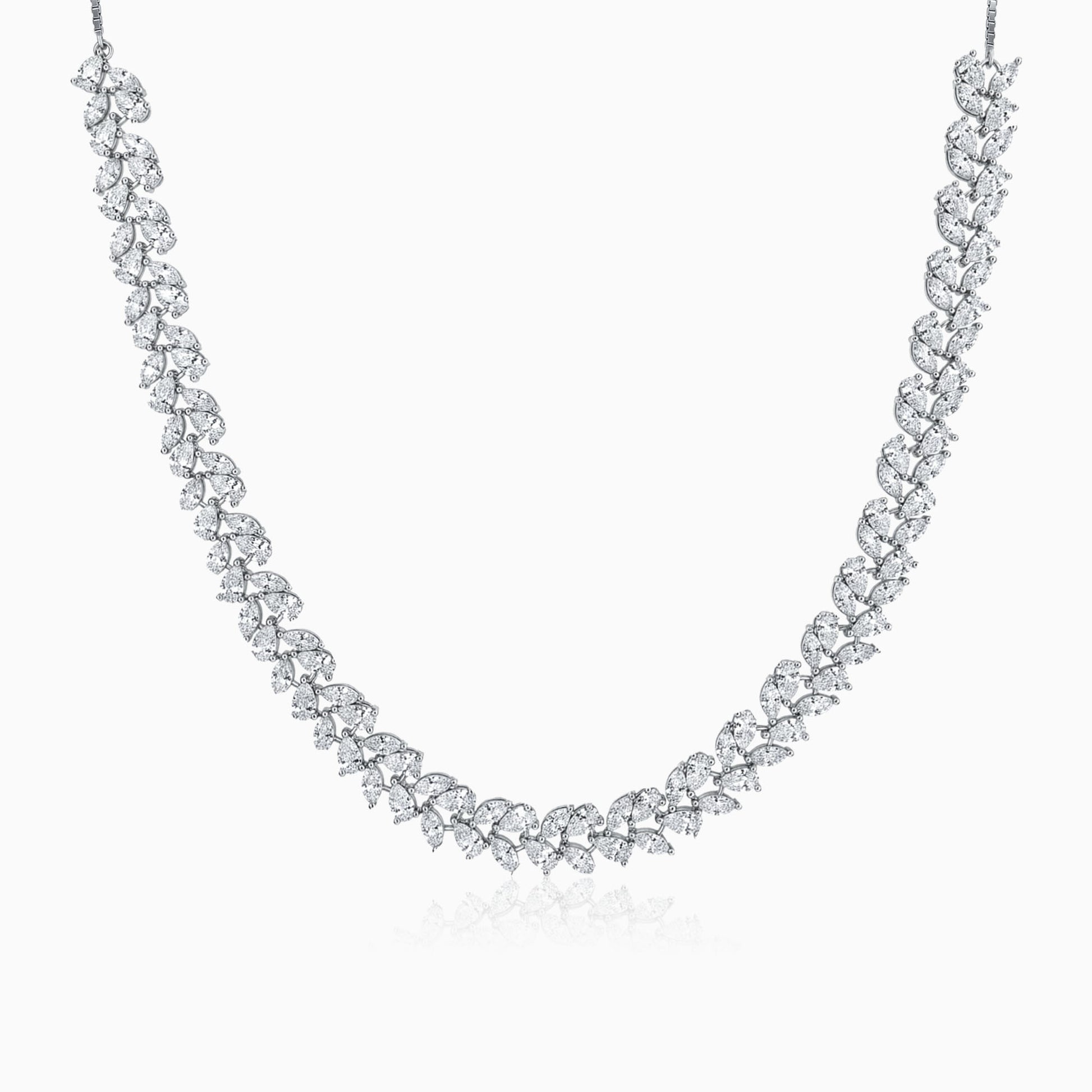 Silver Leafshine Princess Necklace