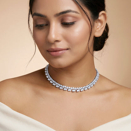 Silver Leafshine Princess Necklace