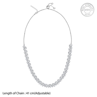 Silver Leafshine Princess Necklace