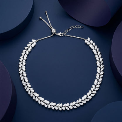 Silver Leafshine Princess Necklace