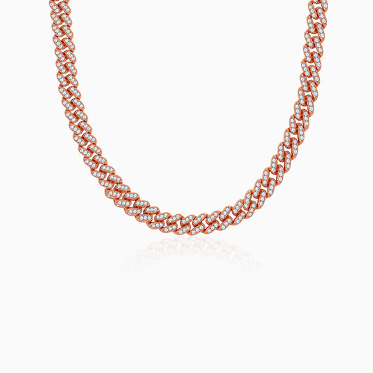 Rose Gold Cuban Chocker Necklace