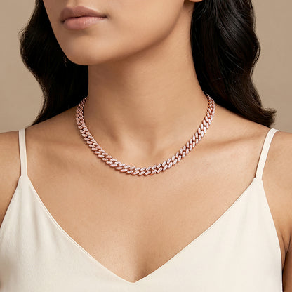 Rose Gold Cuban Chocker Necklace